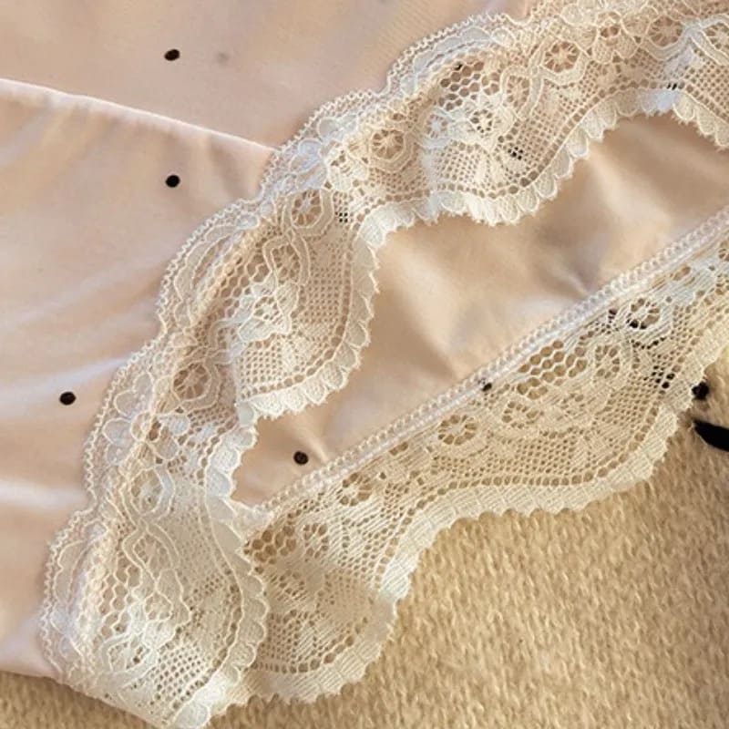 Bucketberry Polka Dot & Lace Sweetheart Briefs