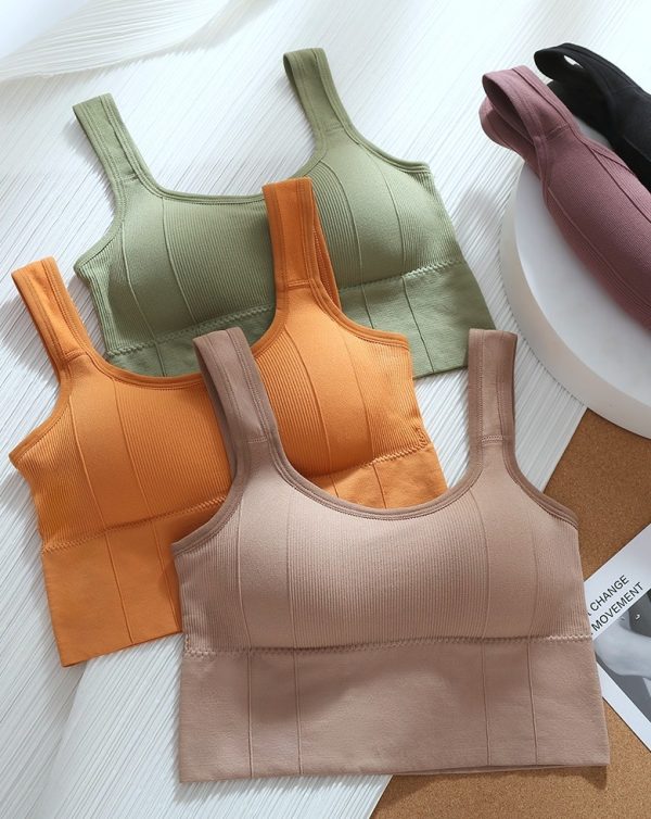 Women Wireless Sexy Push Up Sports Stylish Tank Top Bralette