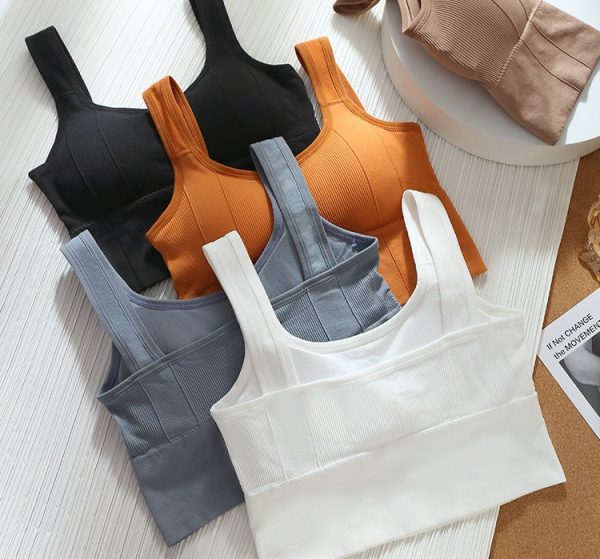 Women Wireless Sexy Push Up Sports Stylish Tank Top Bralette