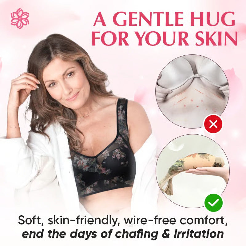 Ice Silk Lace Cooling Comfort Wireless Bra