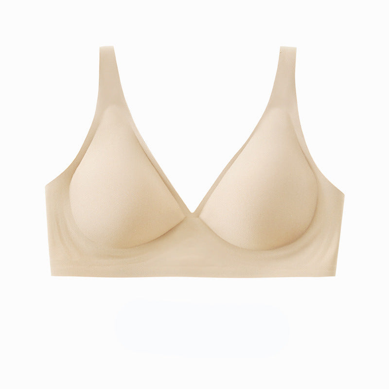 Seamless Jelly Strap V-Neck Bra