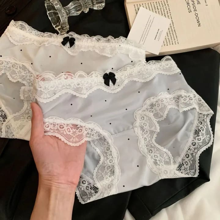 Bucketberry Polka Dot & Lace Sweetheart Briefs