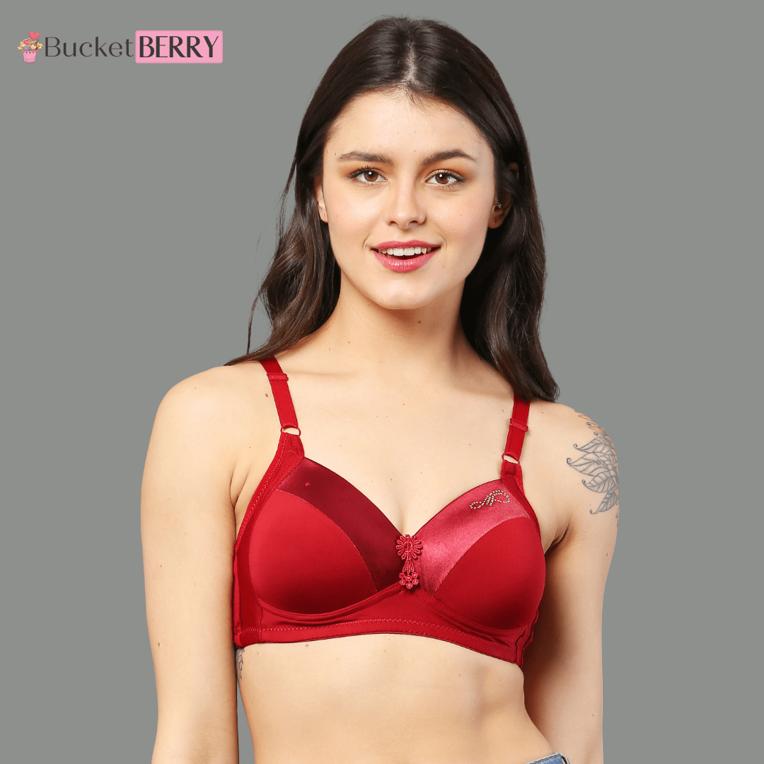 Stylish Non-Wired Padded Pushup Full Cup Super Comfortable Regular Sleep  Bralette – Bucket Berry