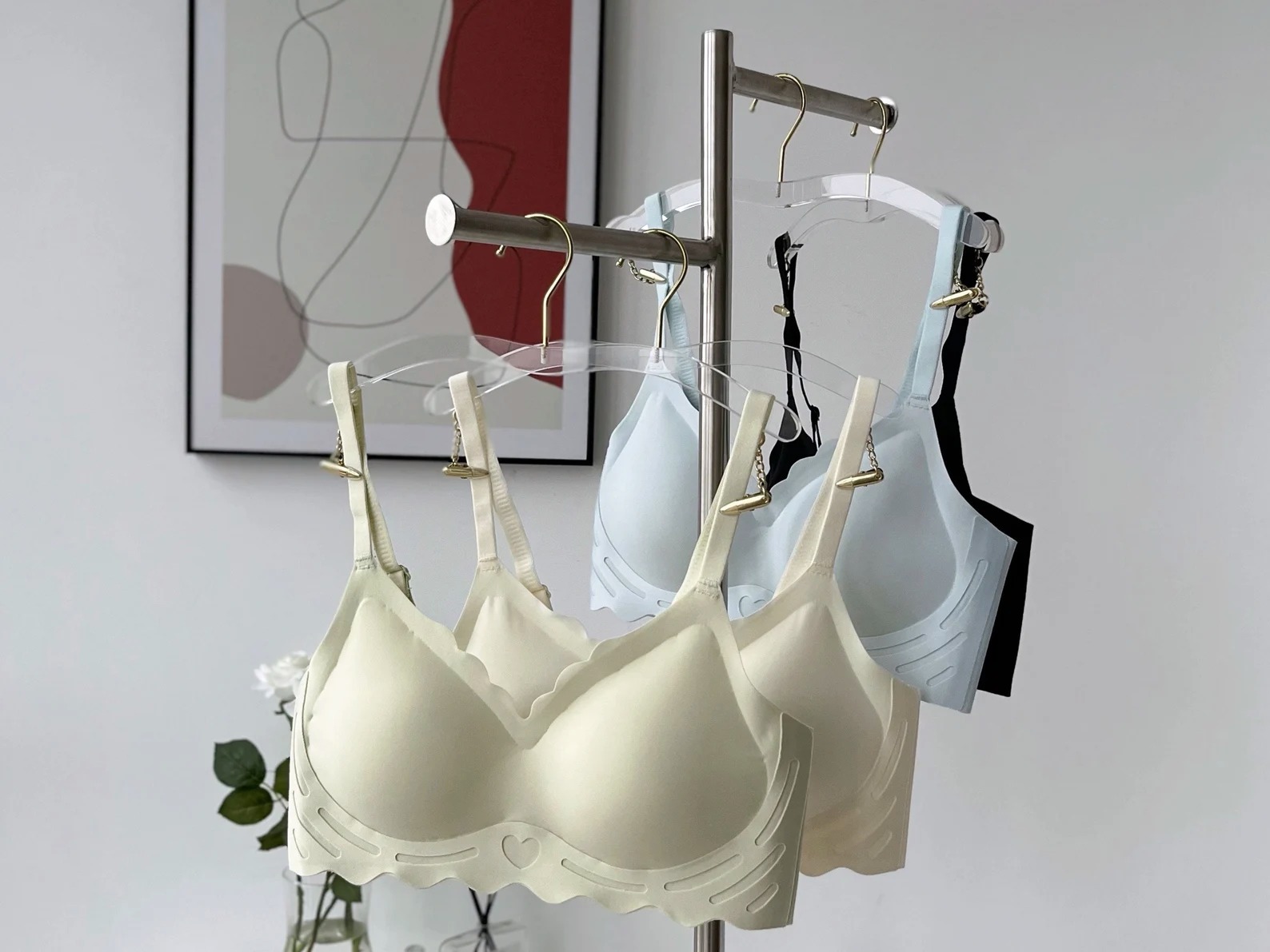 Seamless Smoothing Full Coverage Bra Wireless Everyday Bra with Cool  Comfort Fabric Push Up Thin Soft Back Smoothing Bra Skin Color Size 46/105D  