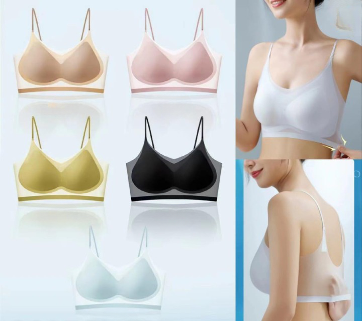 Double-Sided 100% Mulberry Silk Bra 2PCS Ultra Soft Thin Bra  Women's Everyday Bralette Full Coverage Wireless Lingerie (Color : B, Size  : 75/34AB) : Clothing, Shoes & Jewelry