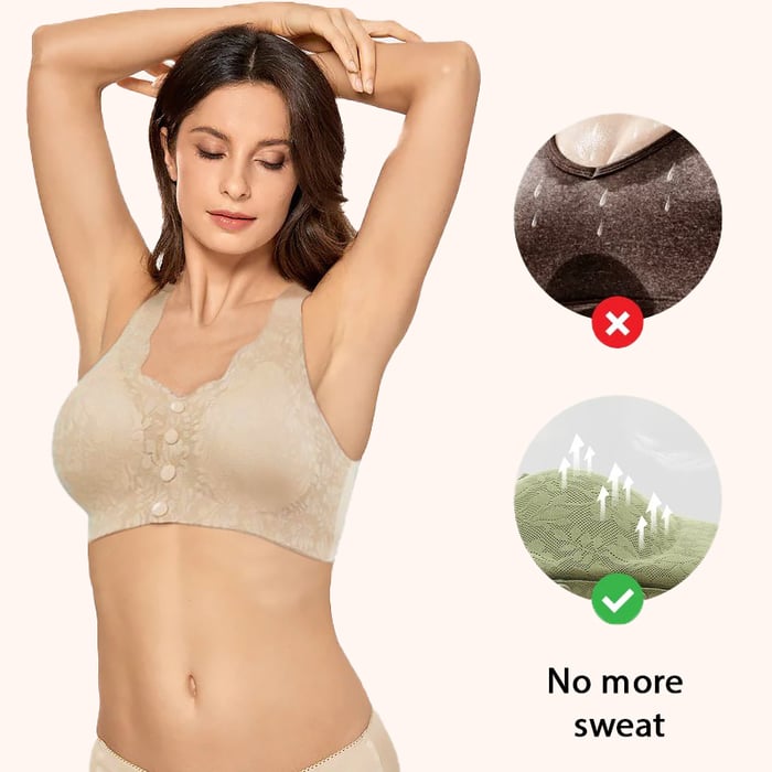 Lamious Front Closure Bra, Lily Zero Feel Lace Full Coverage Front Closure  Bra, Lily Bras Front Close for Women