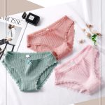 Mid Waist Bow Lace Panties